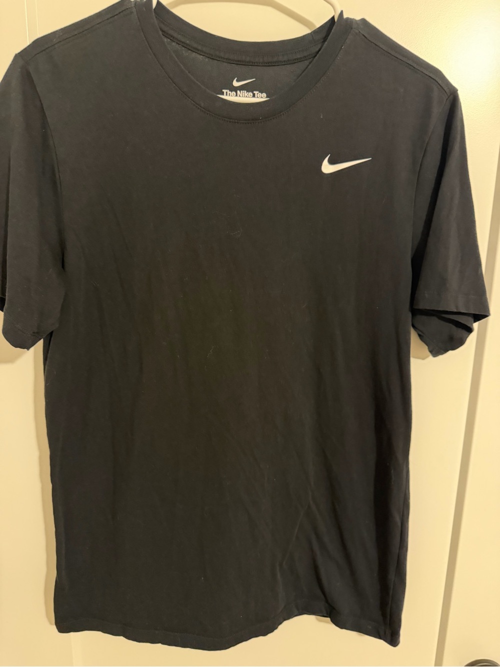 Nike Black Short Sleeve Crew Neck Tee with White Swoosh